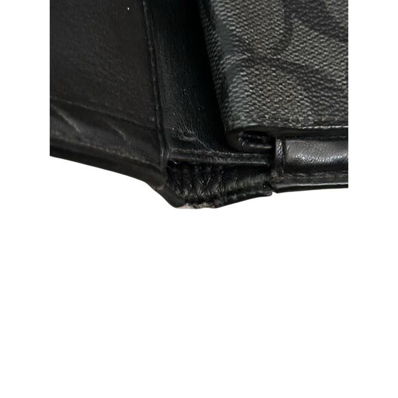 Coach Men's F75006 Charcoal Black Coin Case Signature Wallet - Picture 11 of 13